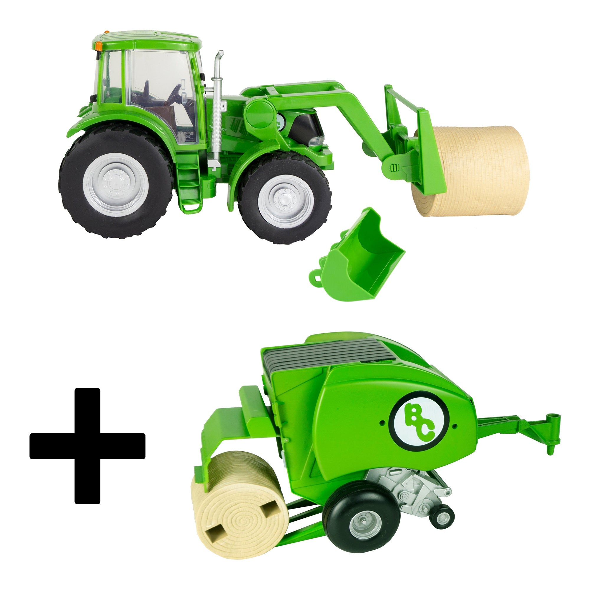 Green Tractor & Baler Bundle | bigcountrytoys.com