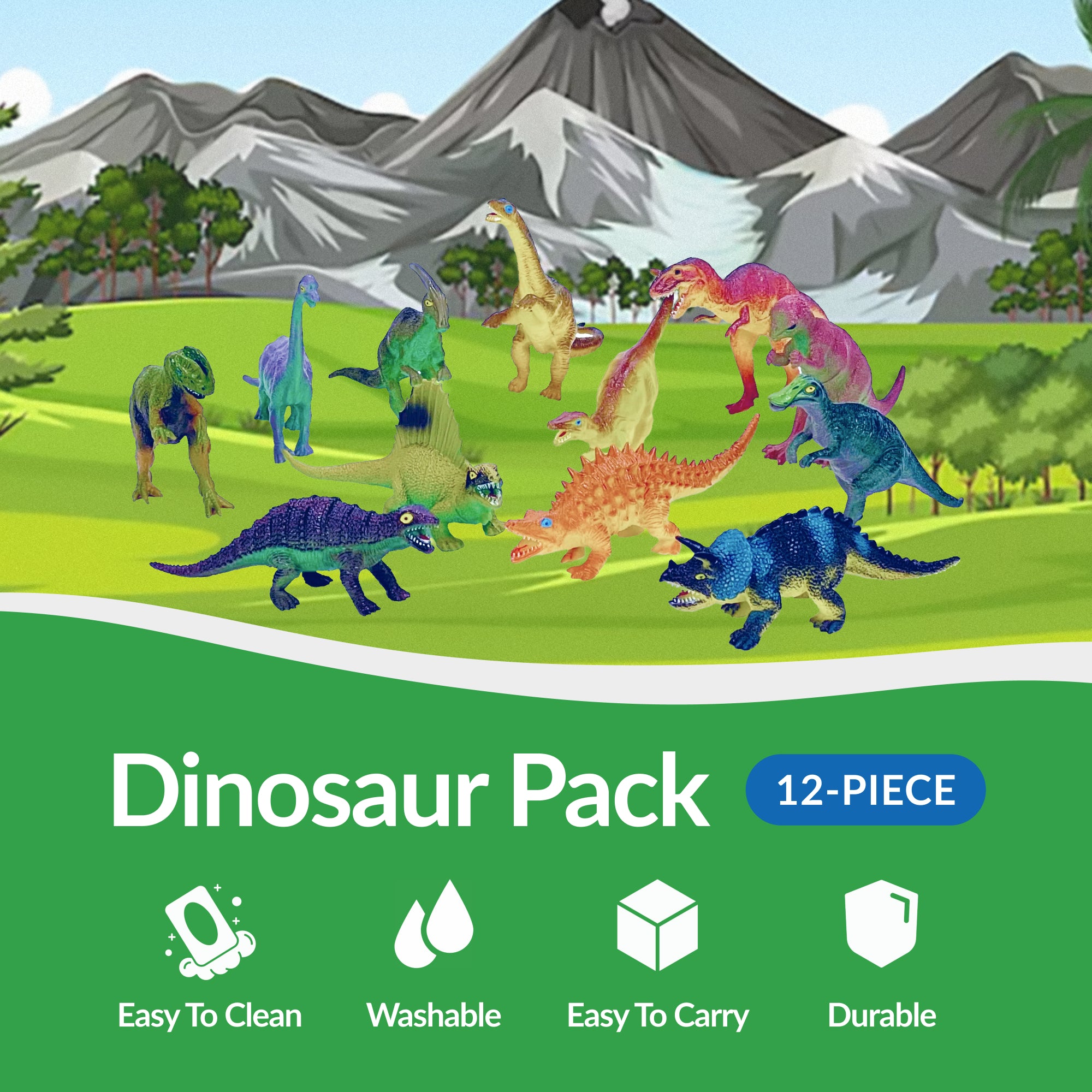 12-piece dinosaur pack makes - 3