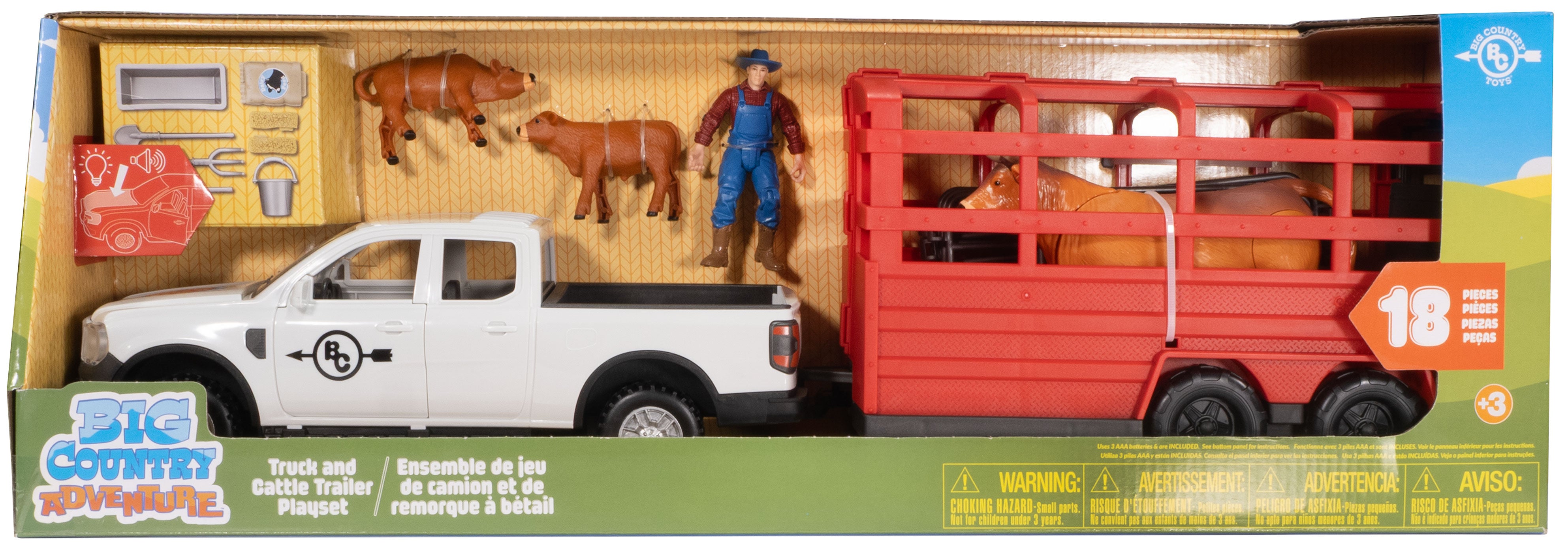 18-Piece Truck & Cattle Trailer Playset (DUE DECEMBER 2025)