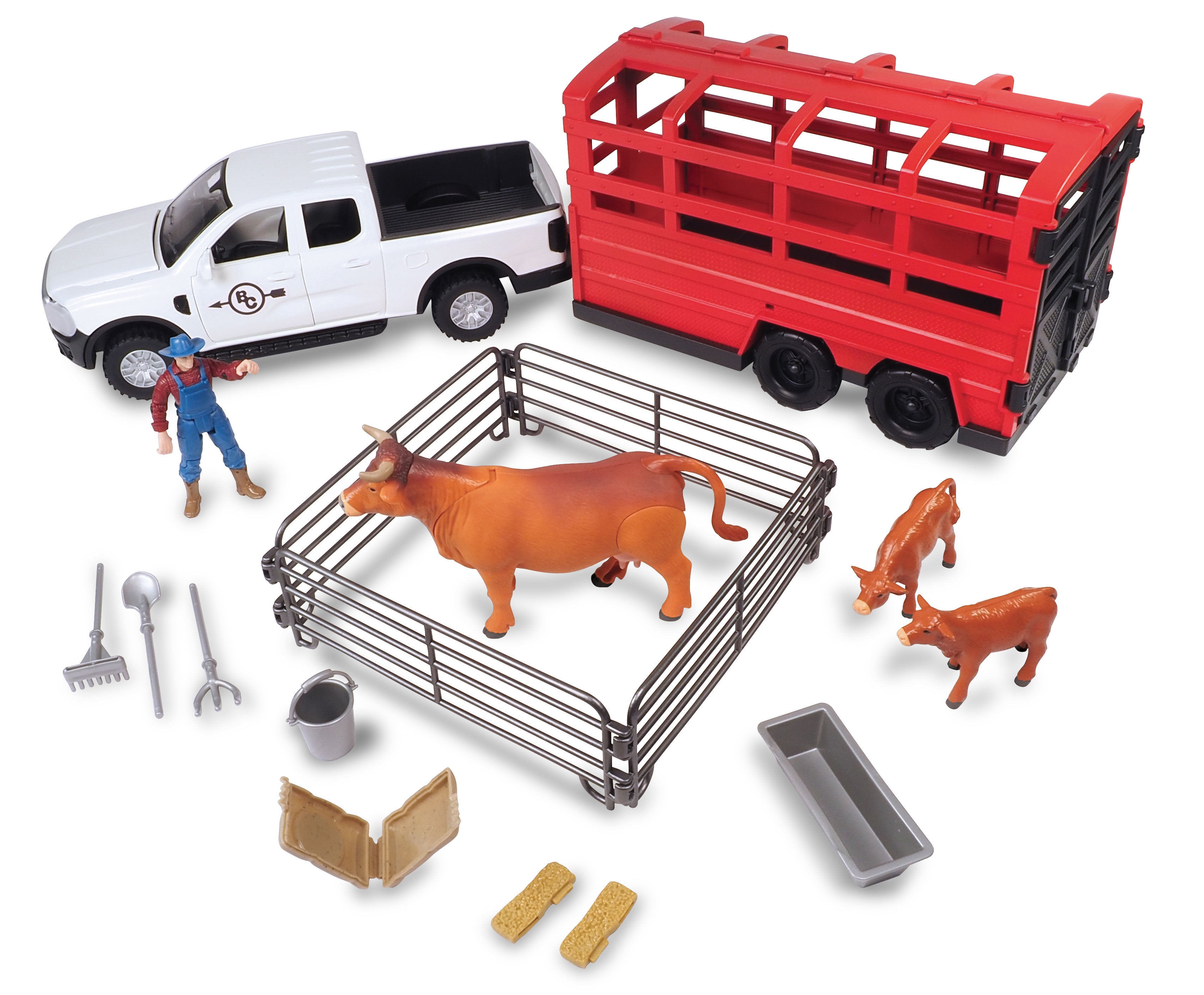 18-Piece Truck & Cattle Trailer Playset (DUE DECEMBER 2025)