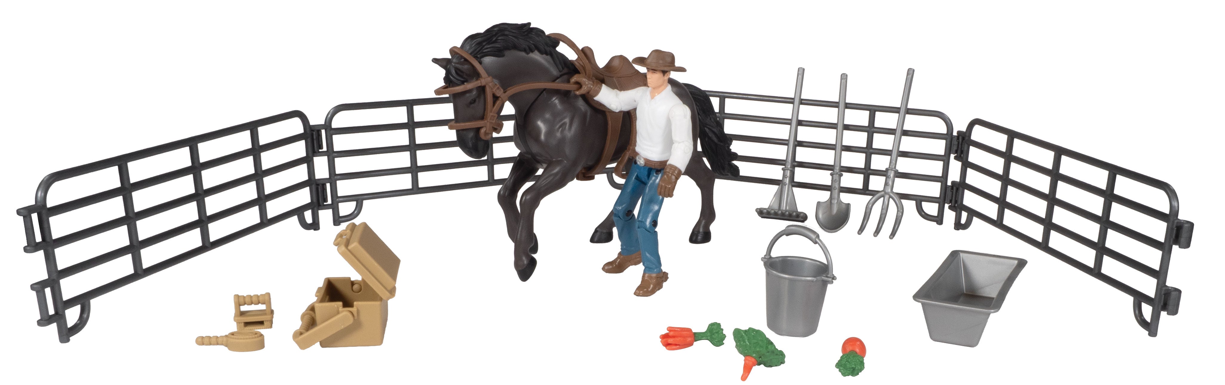Big Country Adventure 20-Piece Horse with Cowboy Playset - COMING SOON!