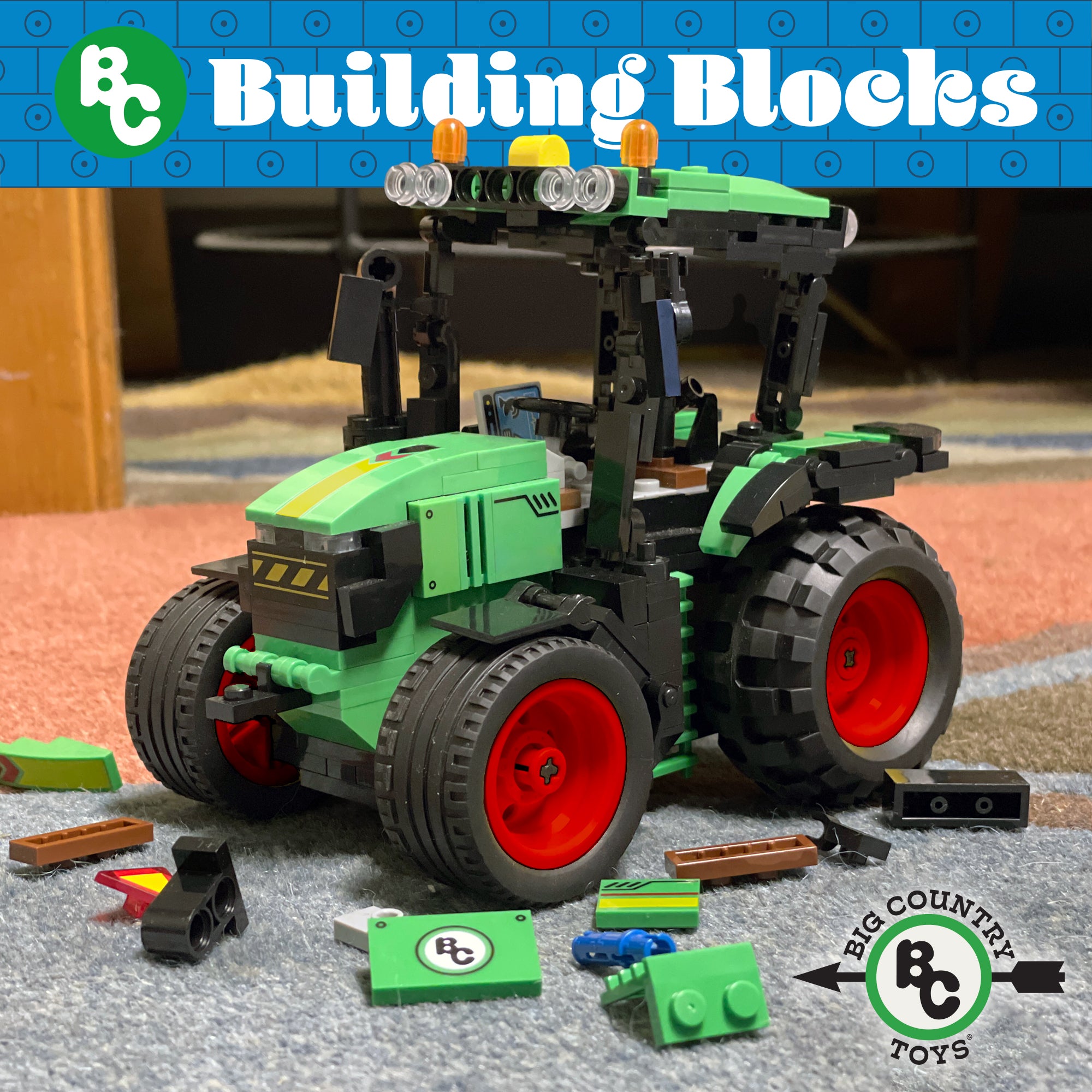 BC Building Blocks 295-Piece Farm Tractor | bigcountrytoys.com