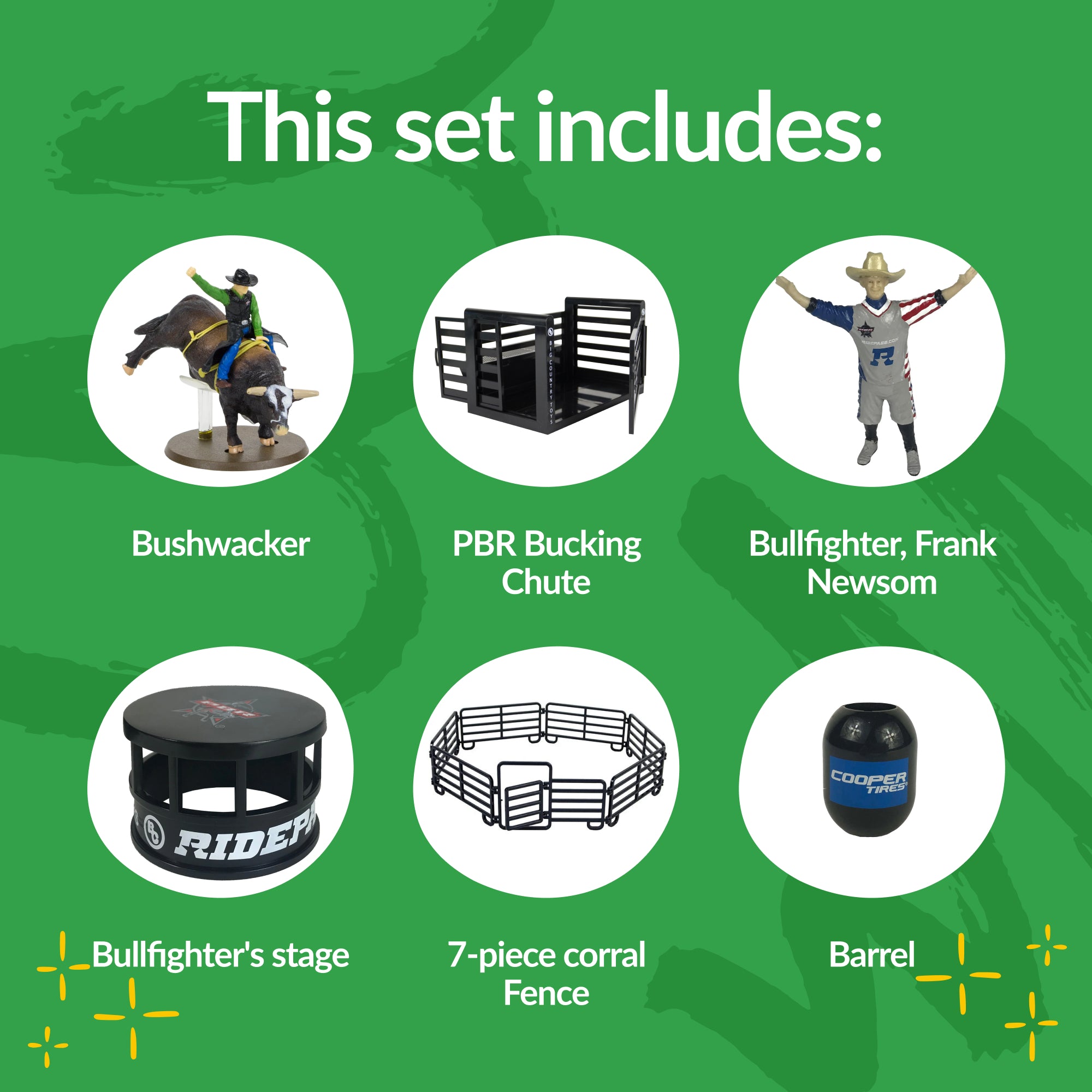 13-Piece PBR® Bull Riding Set | bigcountrytoys.com