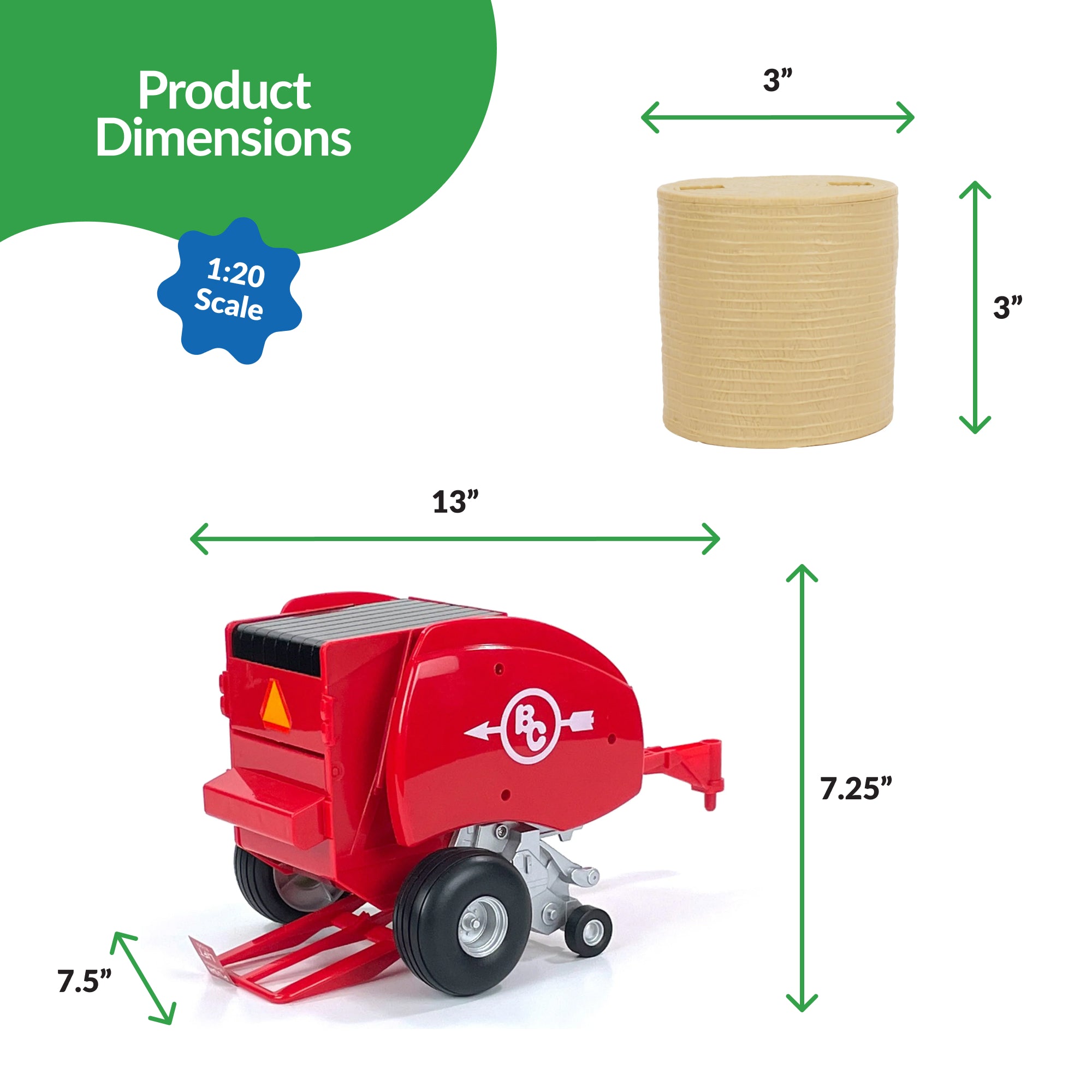 Red Round Baler | bigcountrytoys.com