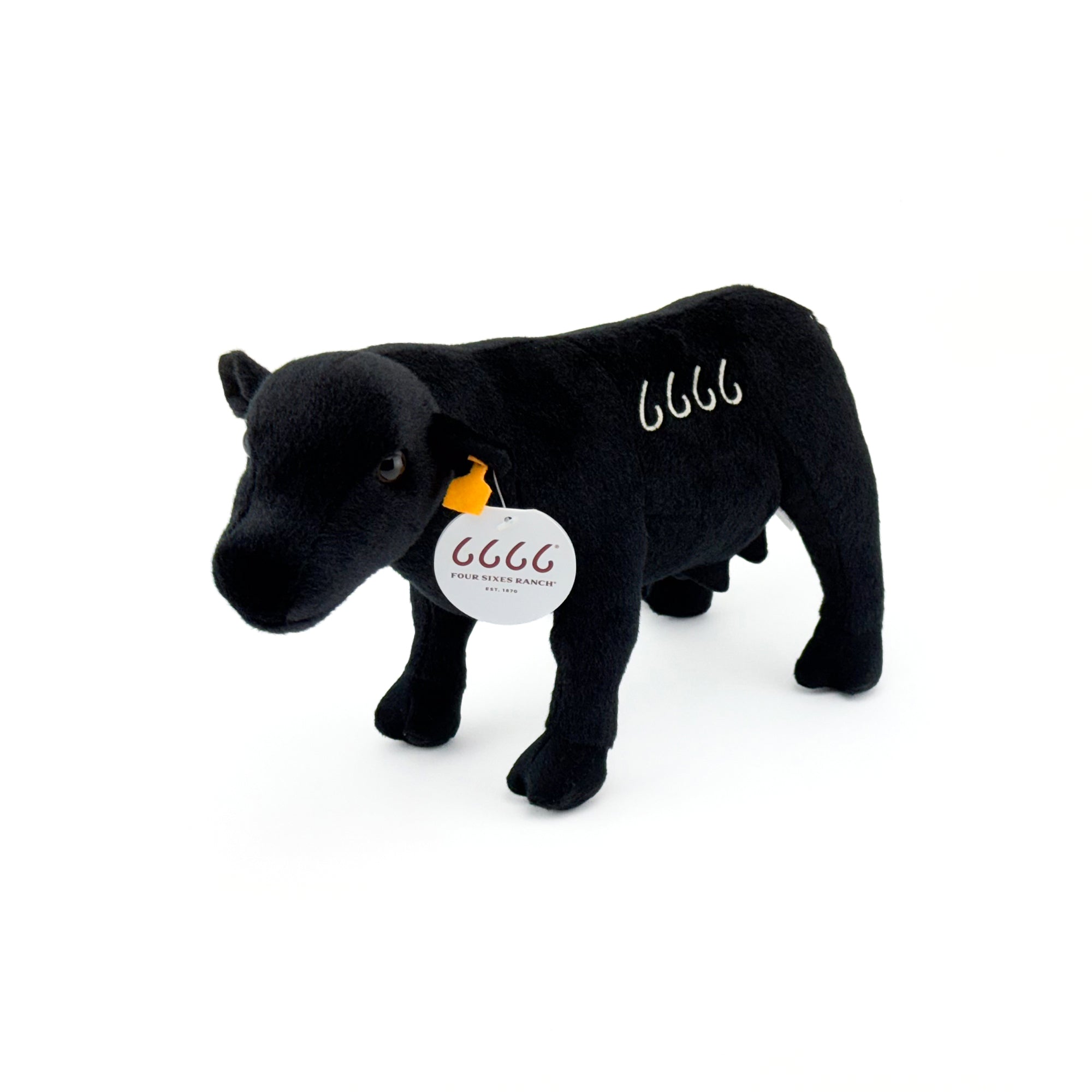 Four Sixes Ranch Plush Black Angus Cow - Main Image