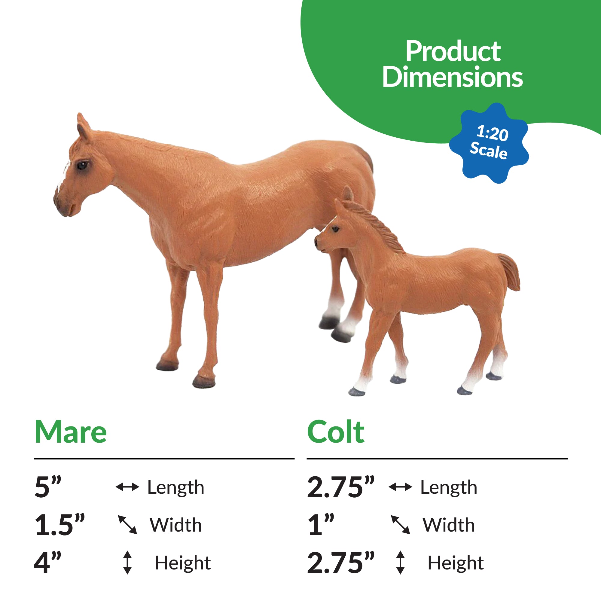 Quarter Horse Mare & Colt | bigcountrytoys.com