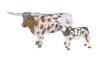 hay bale & hay ring squeeze chute cowboy & horse water trough feed trough longhorn bull longhorn cow - 5