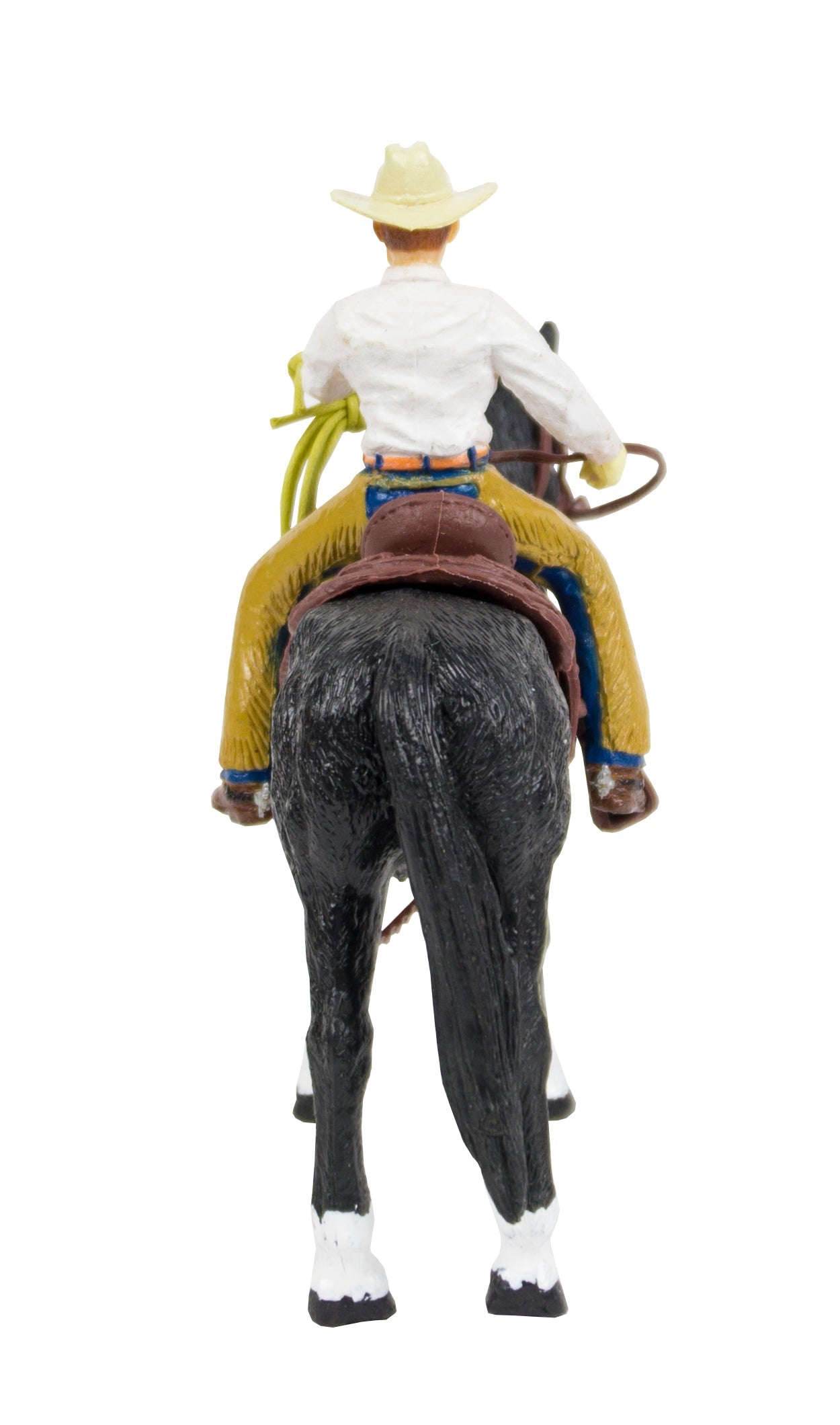 black quarter horse cowboy saddle tack real rope - 3
