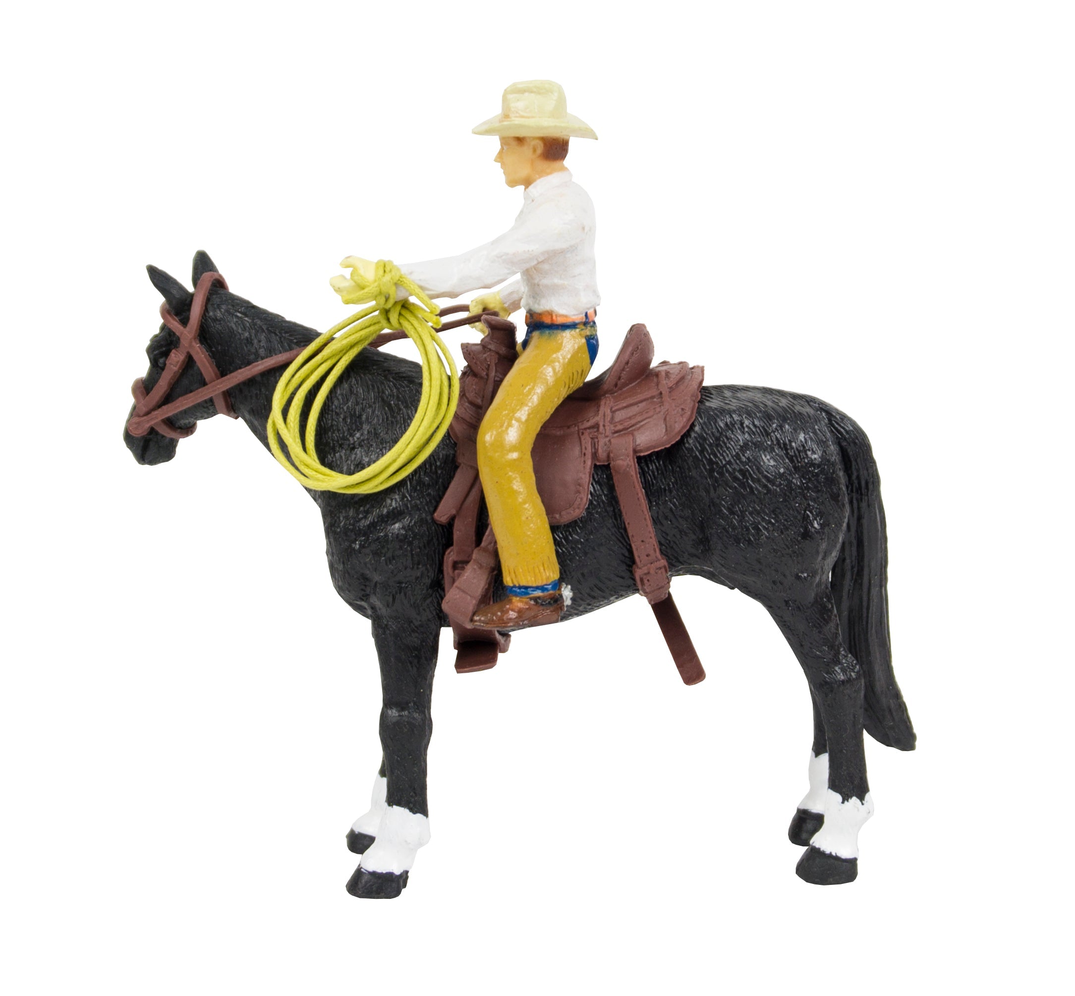 black quarter horse cowboy saddle tack real rope - 0