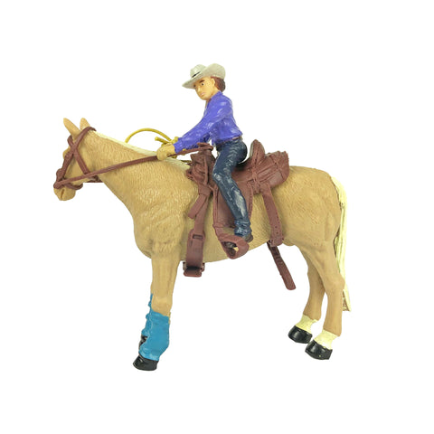 palomino quarter horse saddle tack real rope cowgirl roping calf 3 barrels - 1