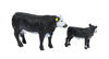 20 scale hand-painted black baldy cow - 2