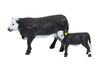20 scale hand-painted black baldy cow - 0